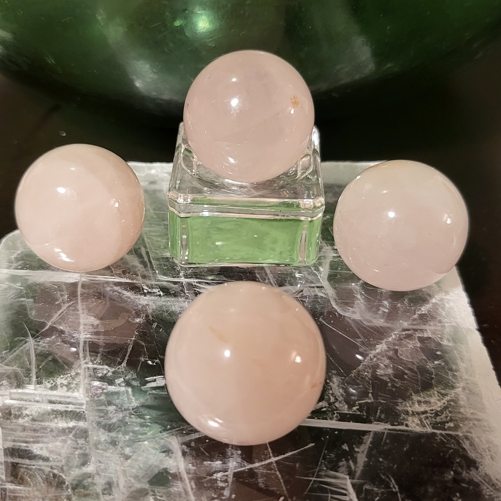 Small Rose Quartz Spheres